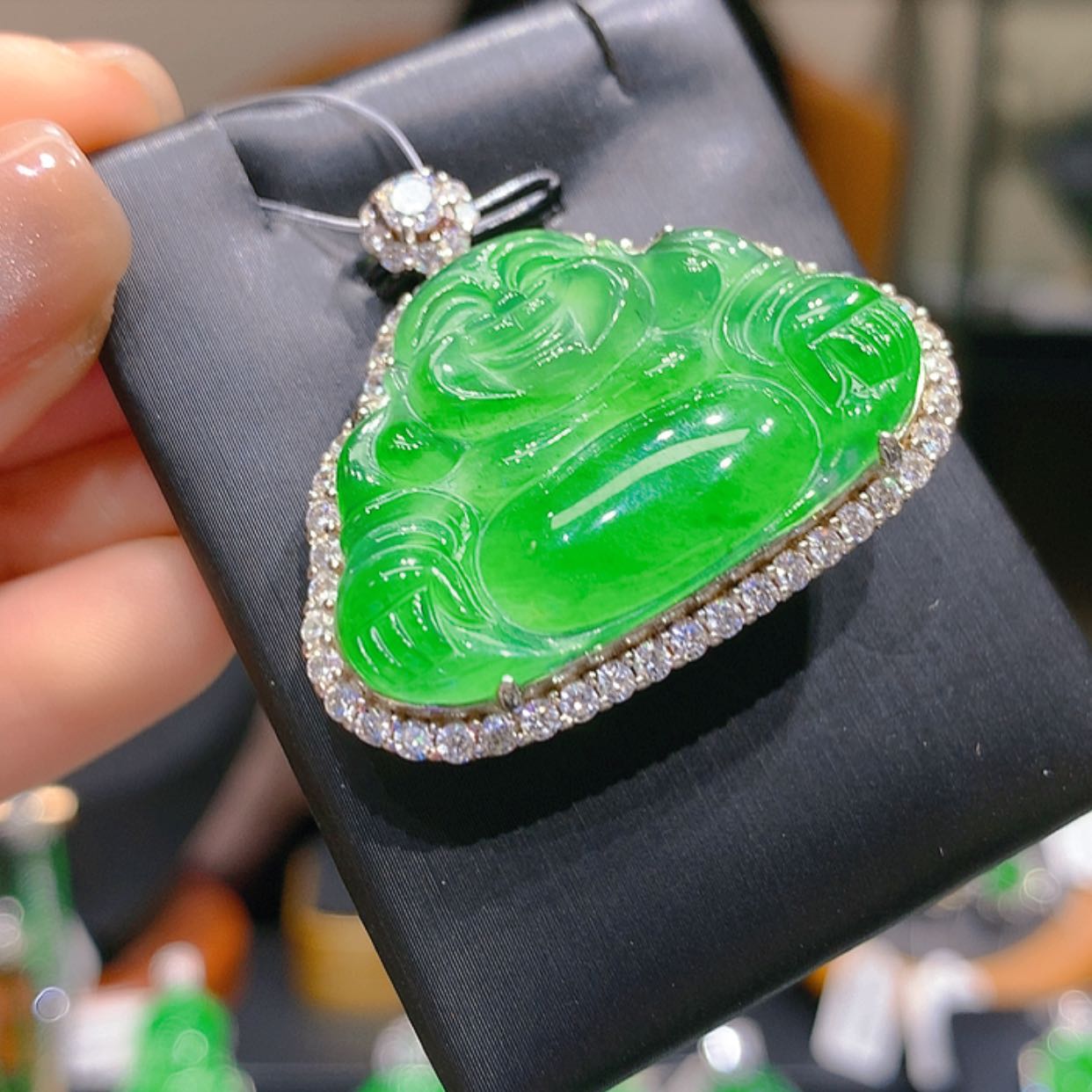 【闪购商品】翡翠银S925镶嵌颈饰9柒姐