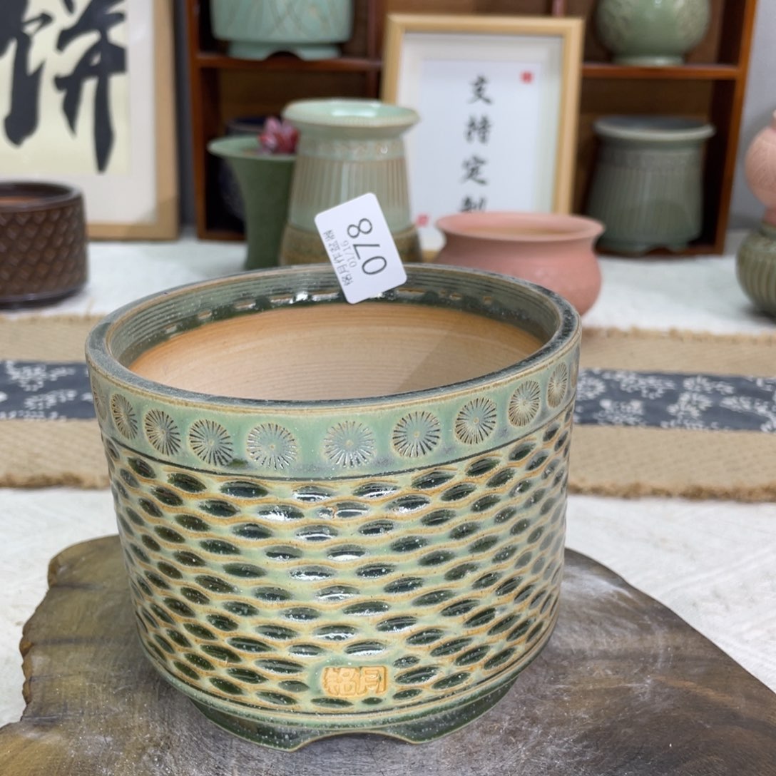 花卉陶瓷 078 内口11.5 cm