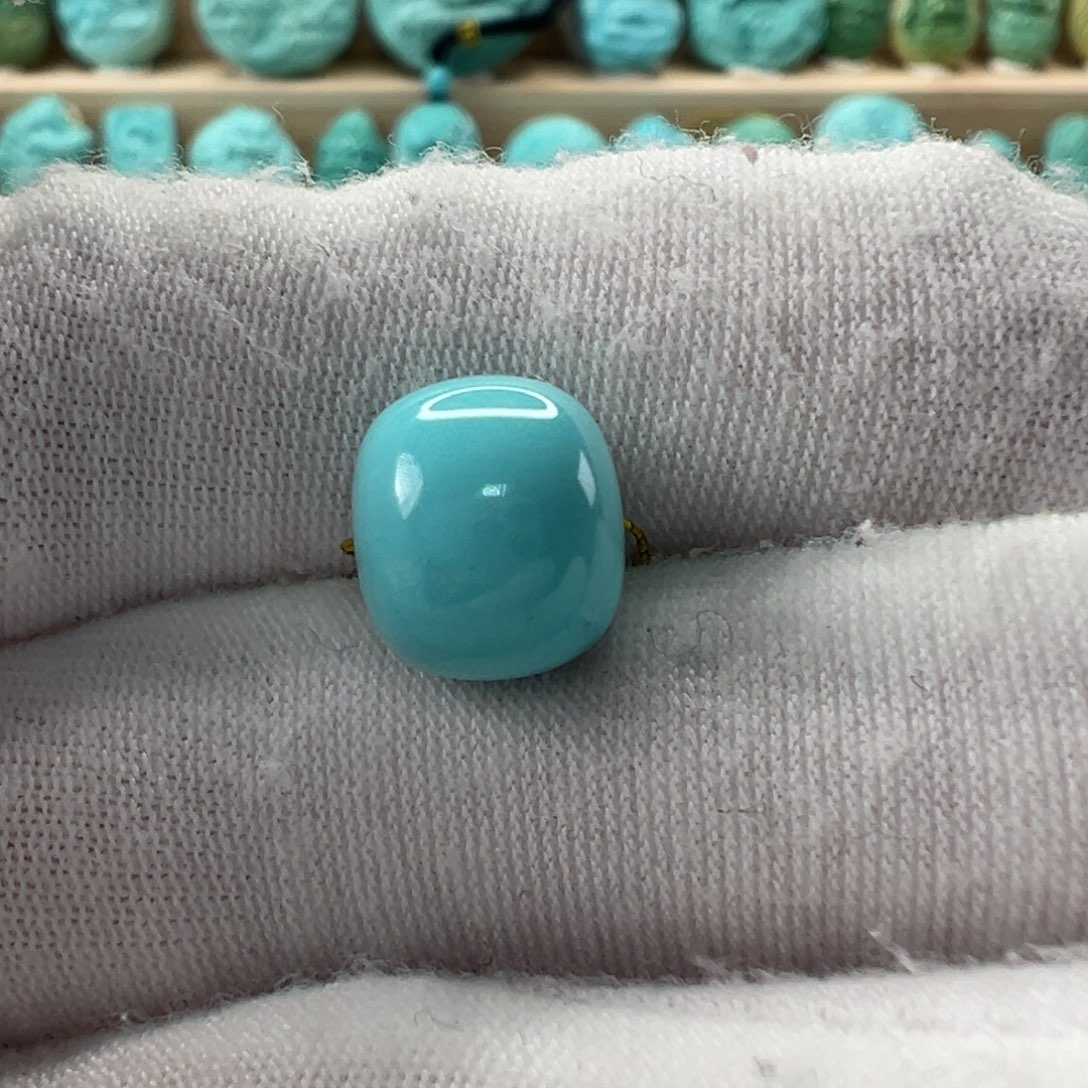 未镶嵌绿松石老型珠10.5x9.2mm