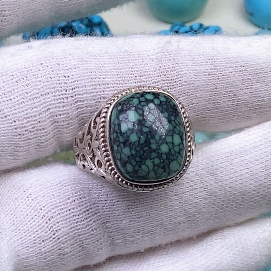 绿松石菜籽黄戒指未镶嵌