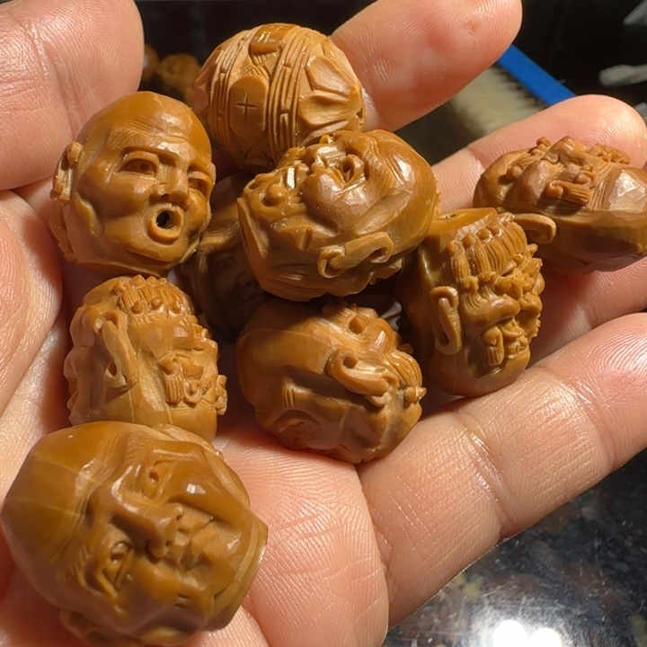 好***人吊坠橄榄核双面罗汉