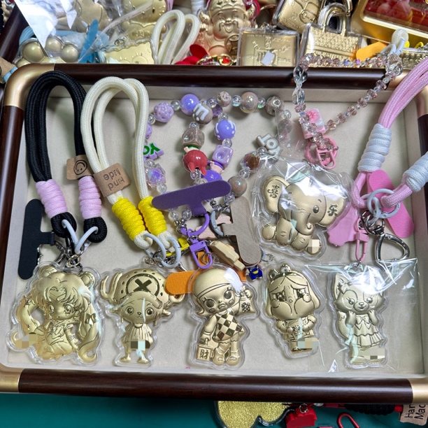 水贝合集哭娃茉莉水冰月小黄人史迪奇大象乔巴考拉钥匙挂件