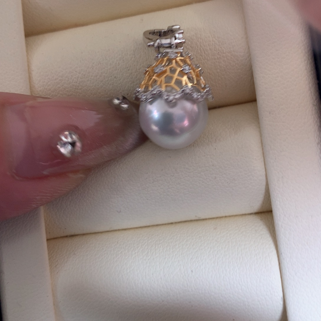 海水珍珠颈饰银S925镶嵌