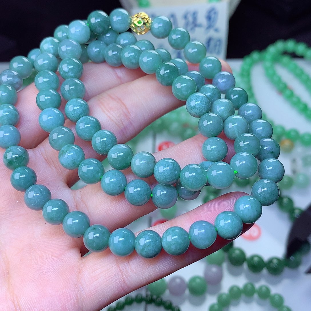 翡翠毛衣链未镶嵌