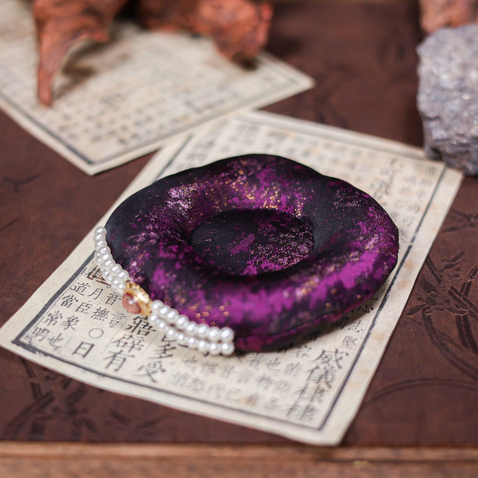 【九姐爱喝茶】紫色杯垫11*11,内直径5*5（N00187）茶周边