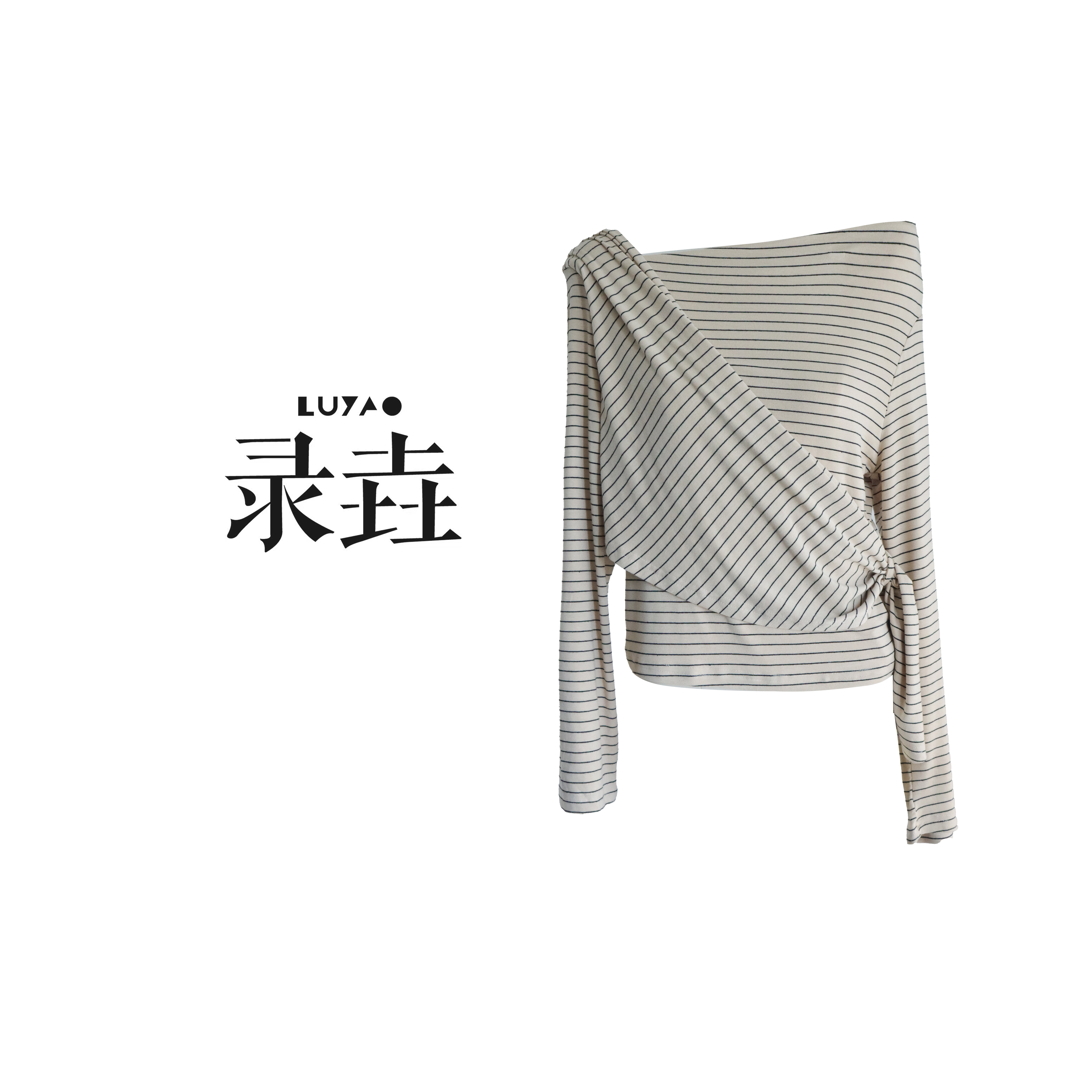【LUYAO.录垚原创】“复古雅韵”-条纹T恤上衣