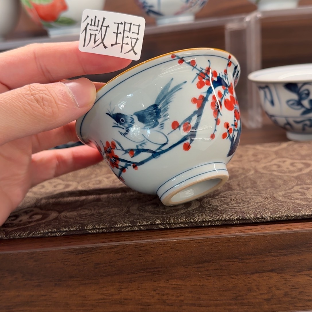 釉下彩纯手绘微瑕