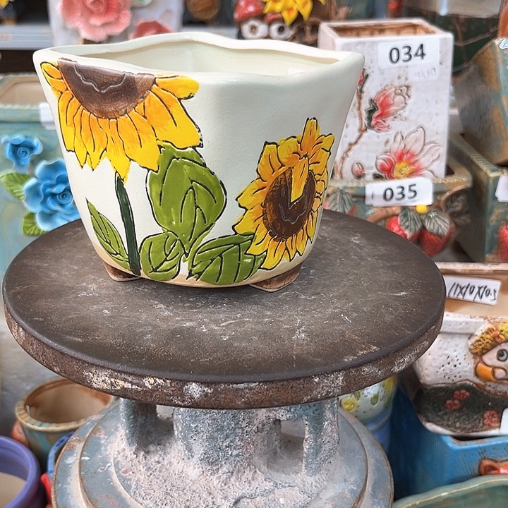 紫砂花盆粗陶材质多肉花盆