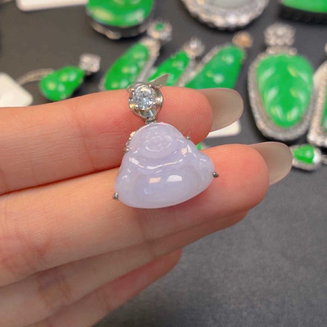 翡翠银S925镶嵌颈饰