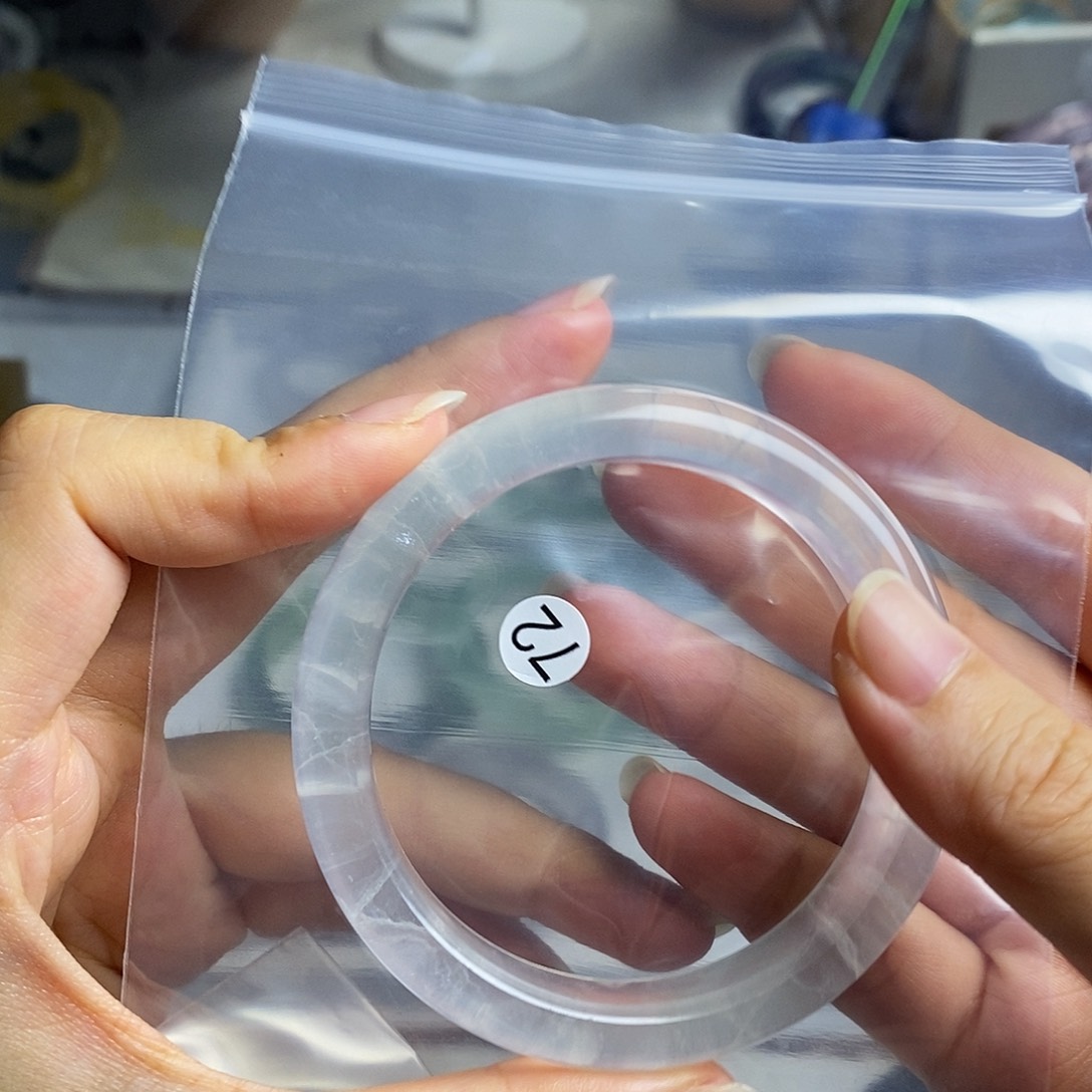 你***吗水晶手镯未镶嵌手镯56.5