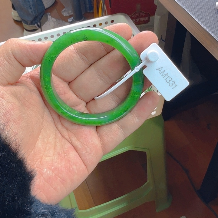 和田玉（碧玉）手镯未镶嵌59