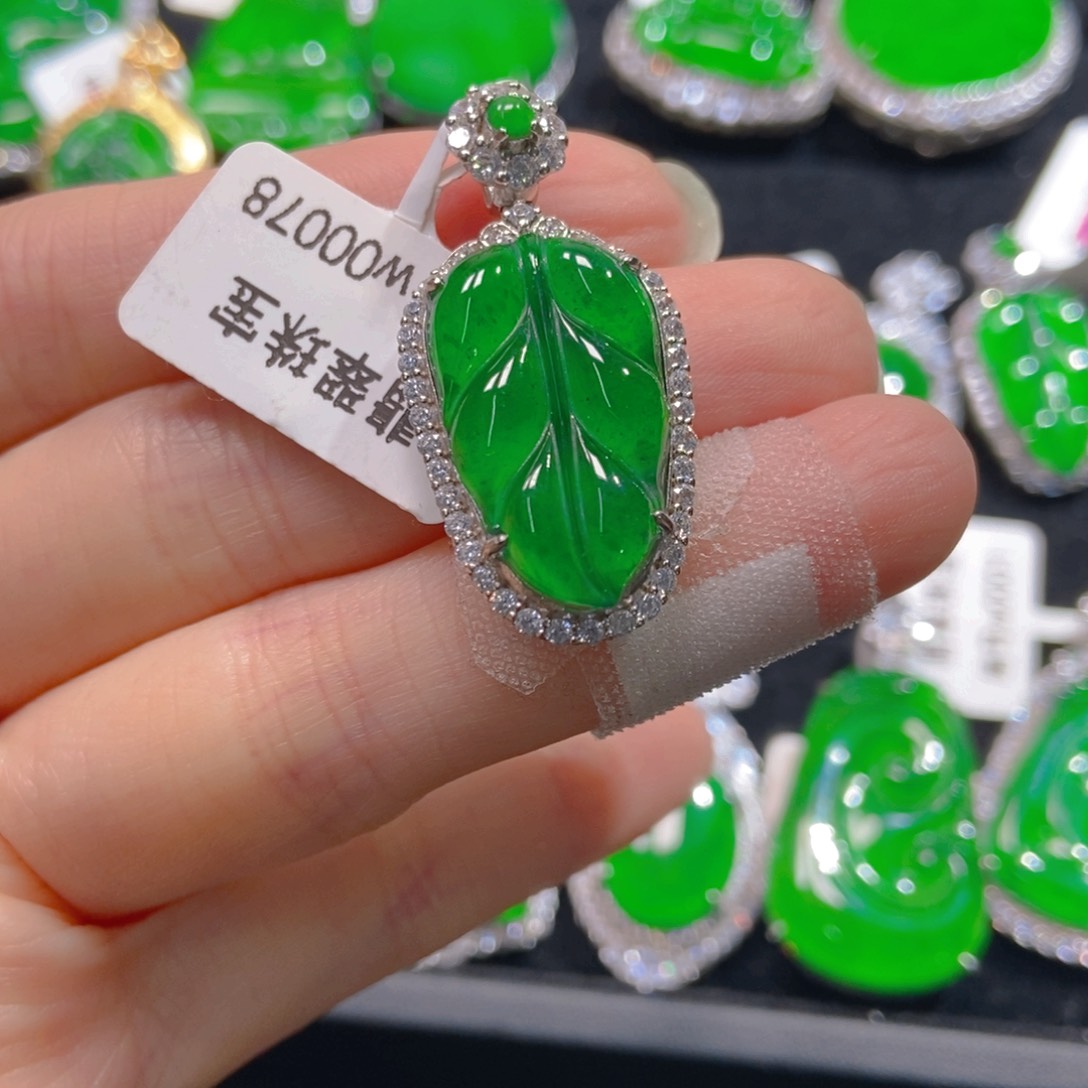 翡翠吊坠(不含链)银S925镶嵌