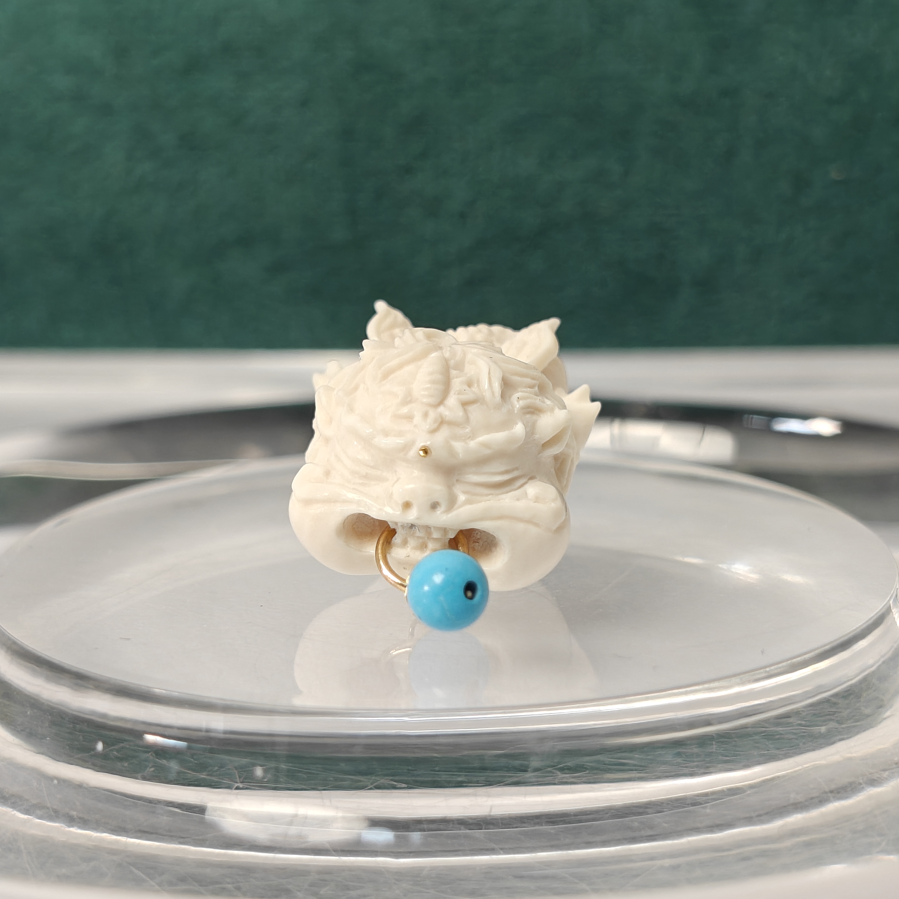 【百亿猛犸配饰】天然猛犸牙18k 貔貅小飞天（14*17*11）文玩雕刻、DIY