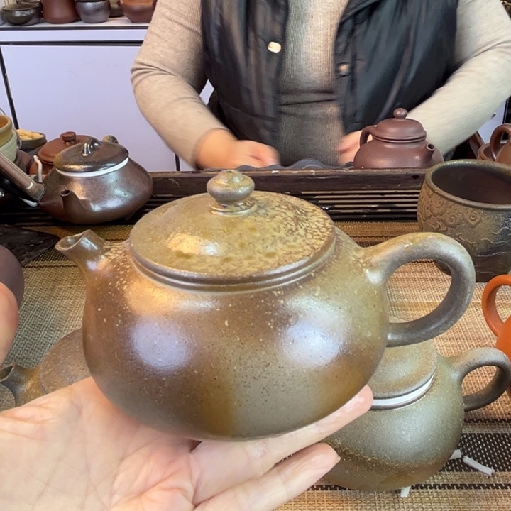 紫砂茶壶段泥柴烧220cc