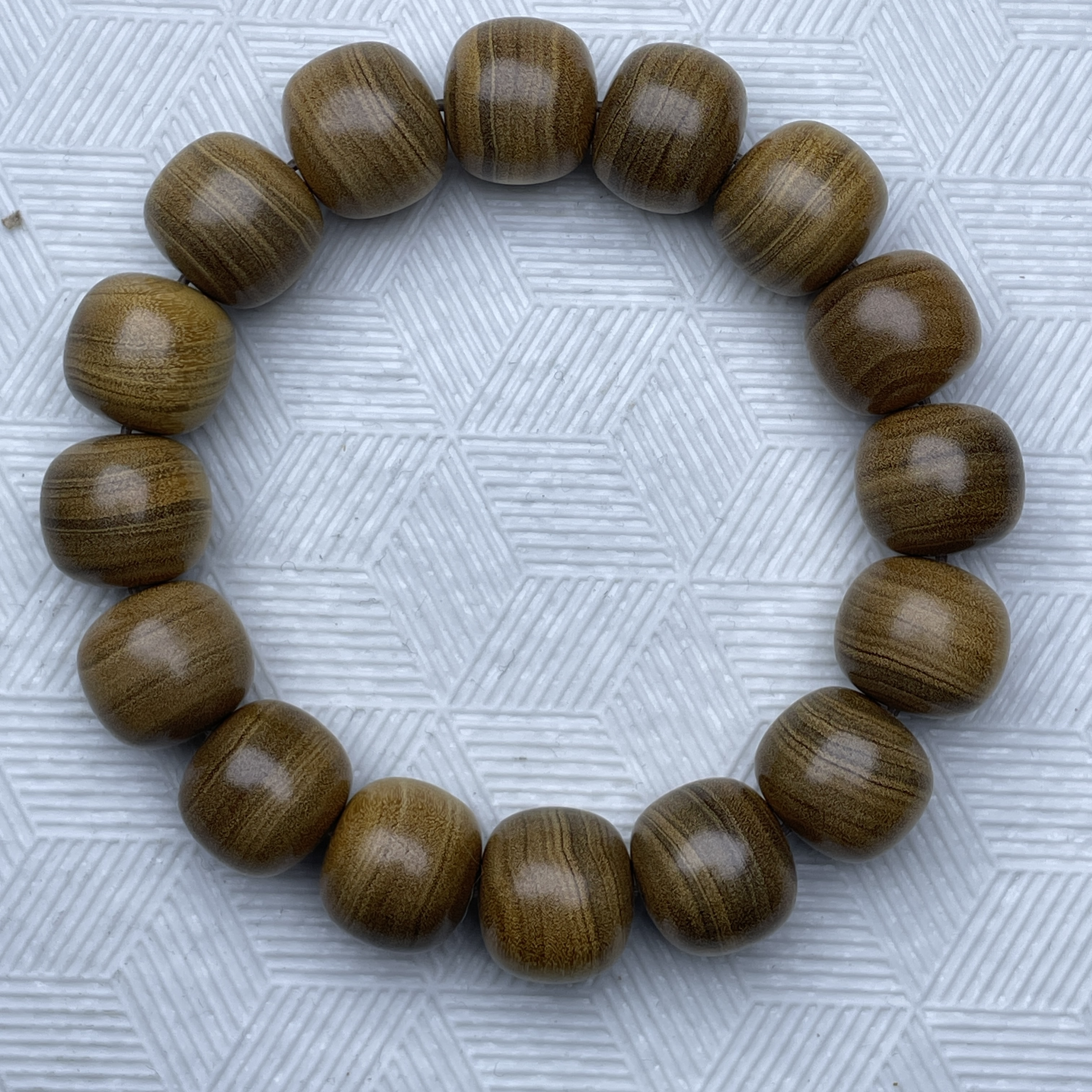 【印度迈索尔老山檀香13/14奶香】精品树头老料文玩木质手串黑肉