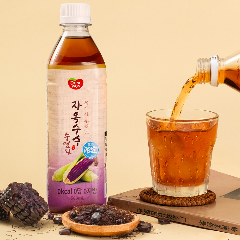 韩国进口东远紫玉米须茶盒马限定款植物茶0糖0脂0卡草本饮料批发