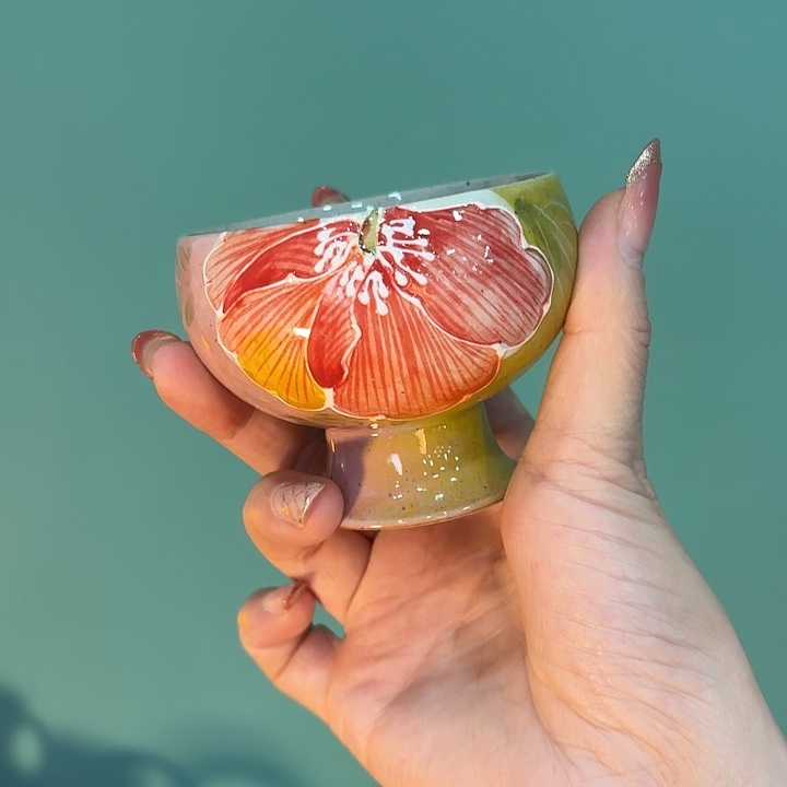 杯景德镇釉下五彩手绘陶瓷
