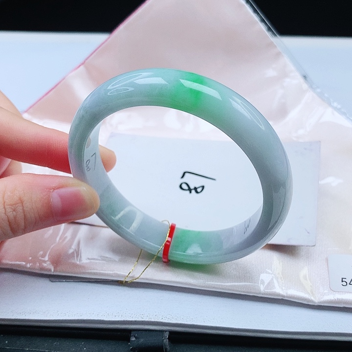 翡翠手镯未镶嵌缅甸天然a货手镯54+