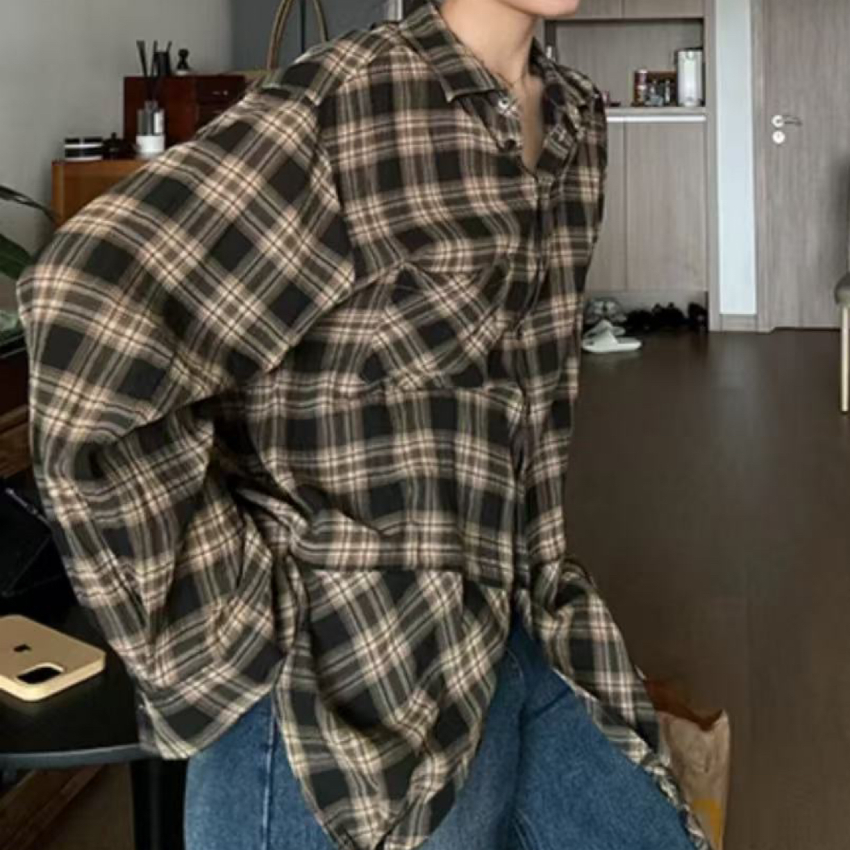 复古格子 气质衬衫