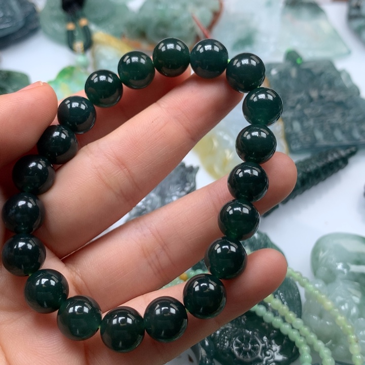 翡翠颈饰未镶嵌保真天然A货翡翠