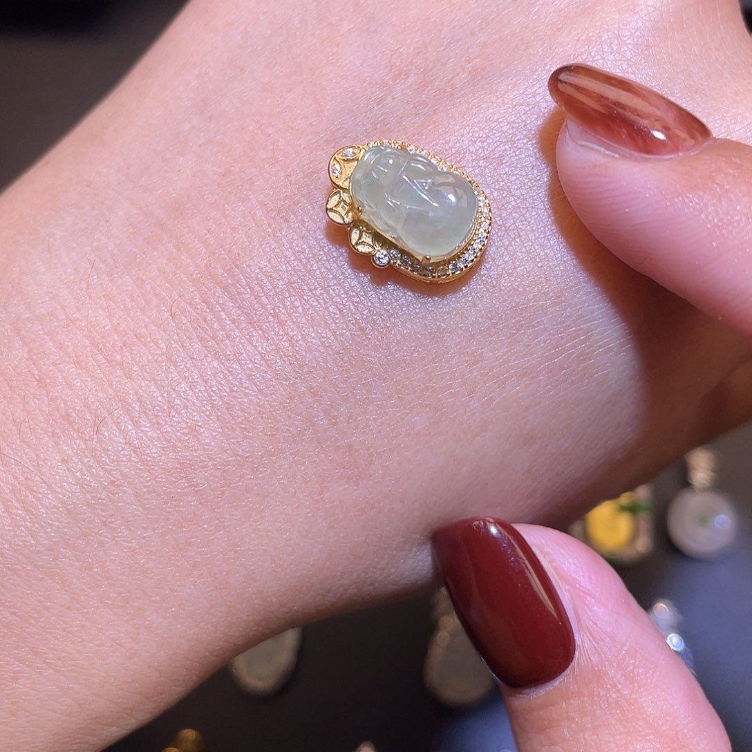 翡翠银S925镶嵌项链