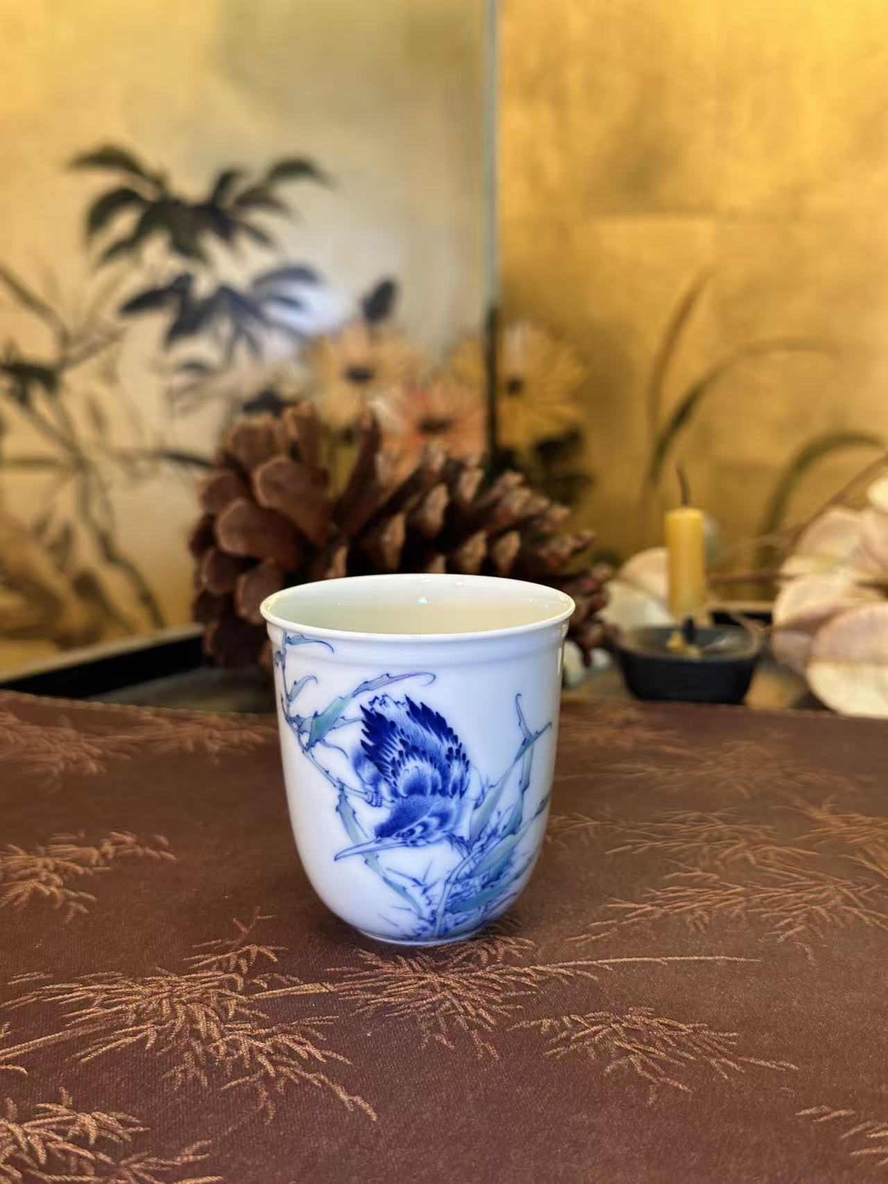 一儒堂 斗彩单翠闻香杯