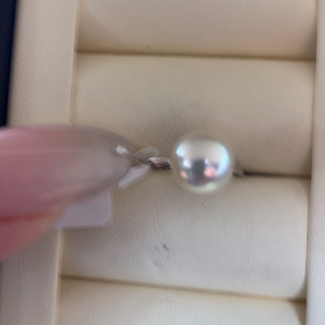 18K金镶嵌戒指海水珍珠