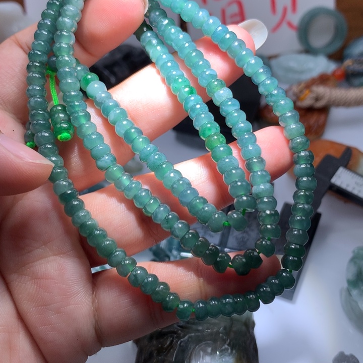 翡翠颈饰未镶嵌保真天然A货翡翠