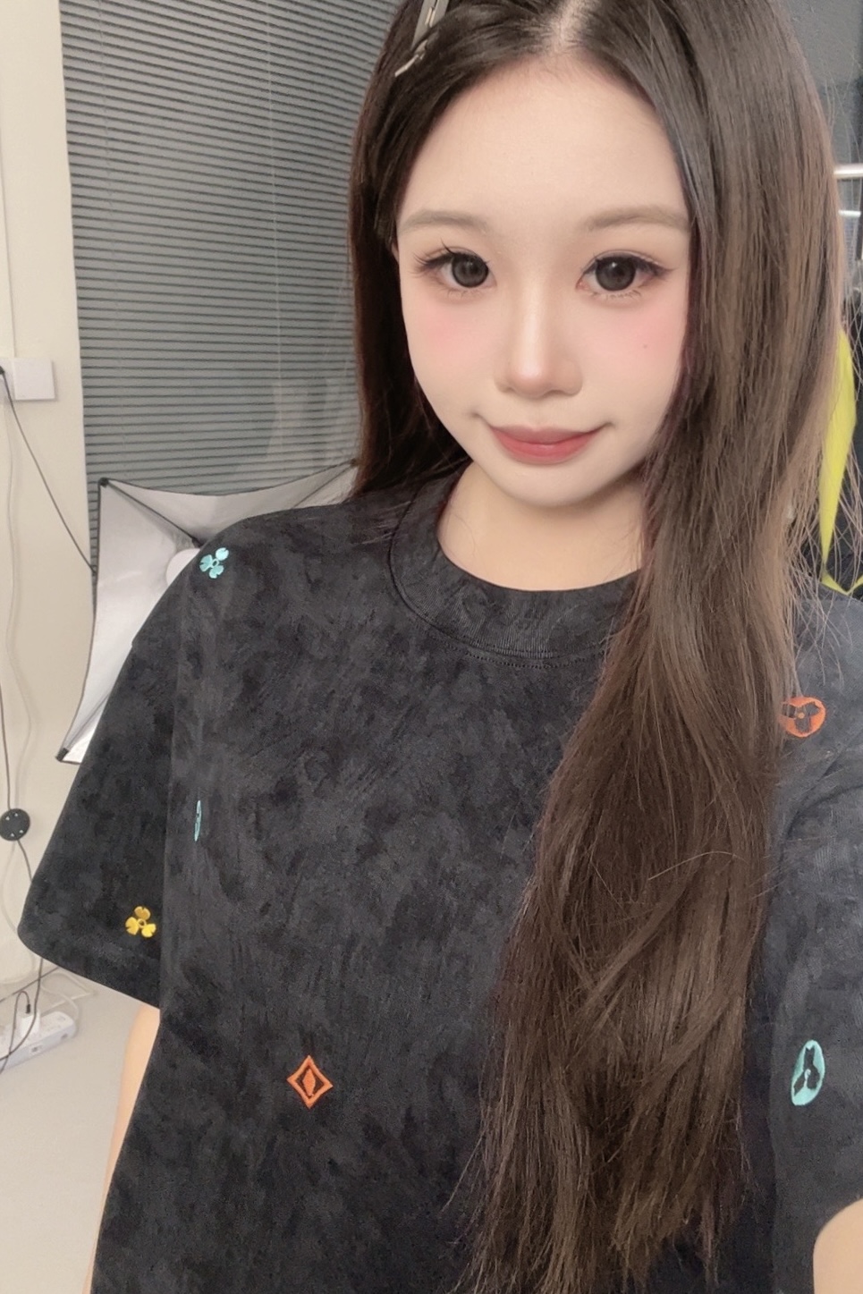 VThree【四叶】纯棉短袖T恤复古重磅男女同款宽松百搭上衣