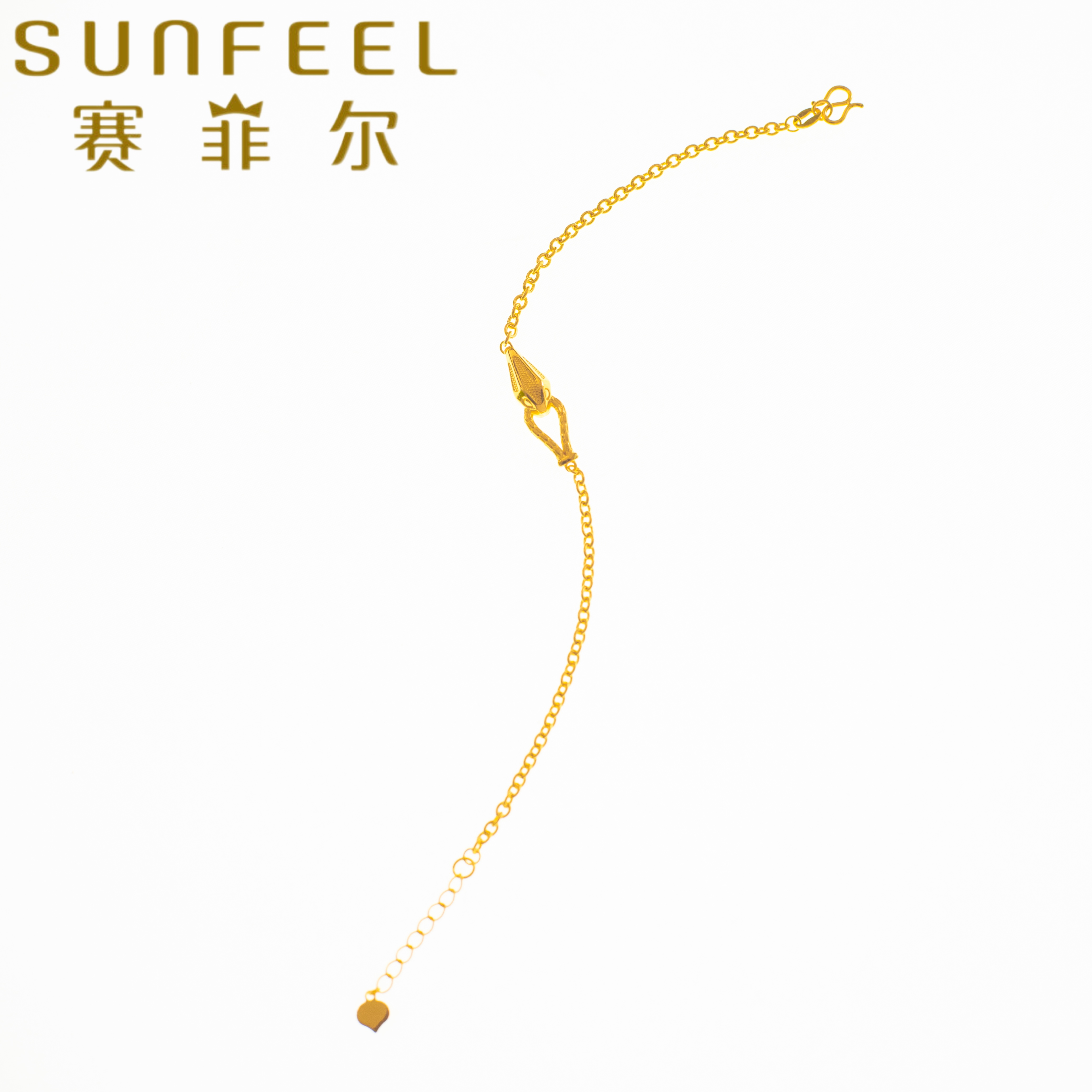 赛菲尔5G精品【金蛇迎春】手链 蛇手链黄金手链新年礼物75449