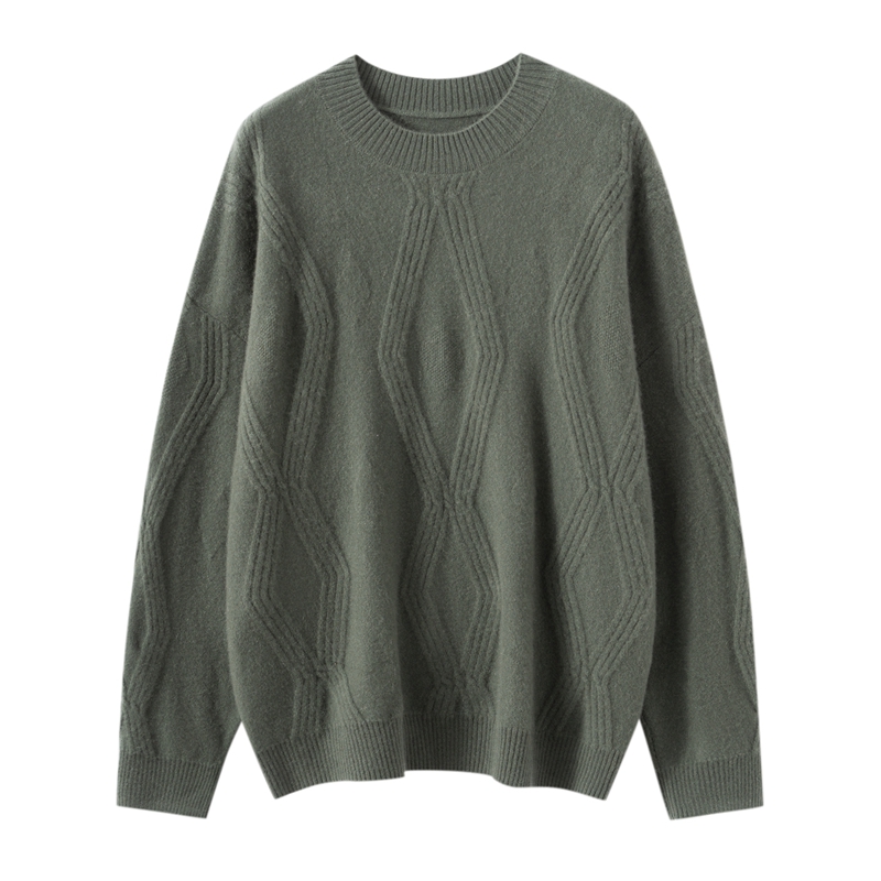 100%山羊绒女针织常规款圆领羊绒衫休闲纯色秋冬百搭RY3502559