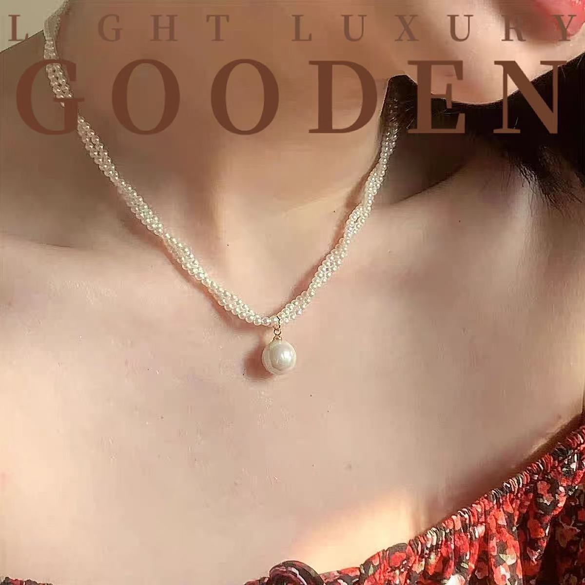 铜合金项链 Gooden岛家【微风情书】高级感简约百搭气质项链