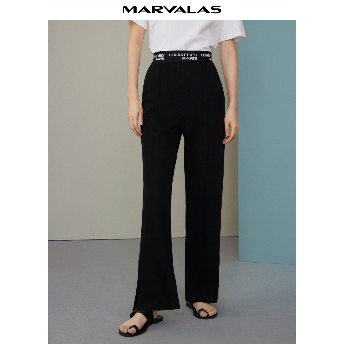 【珊珊专属】曼德诗垂感直筒显瘦休闲裤M102300274