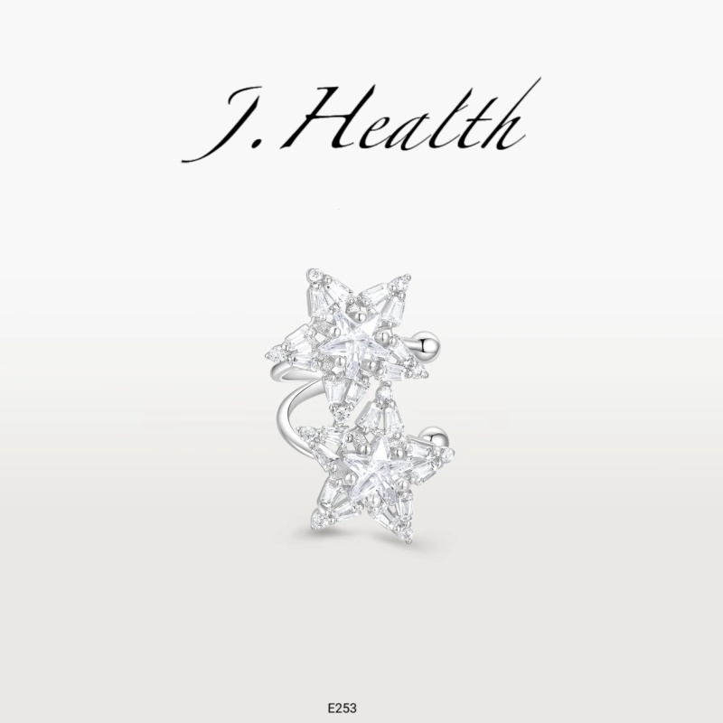 925银耳饰 J.Health【双子星】轻奢小众高级百搭星星耳骨夹E253