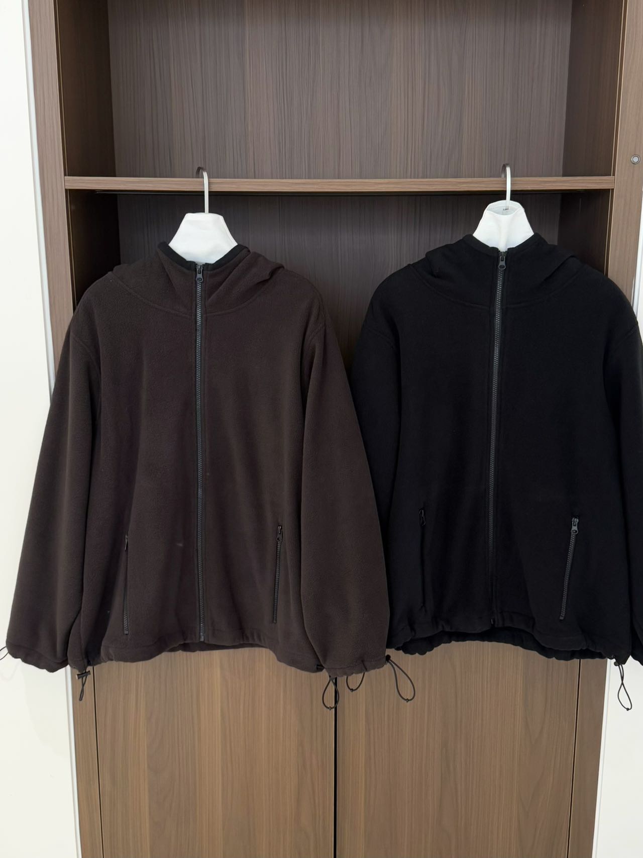 【随性自在】mu同款定织定染显瘦保暖270g双面大颗粒摇粒绒连帽外套