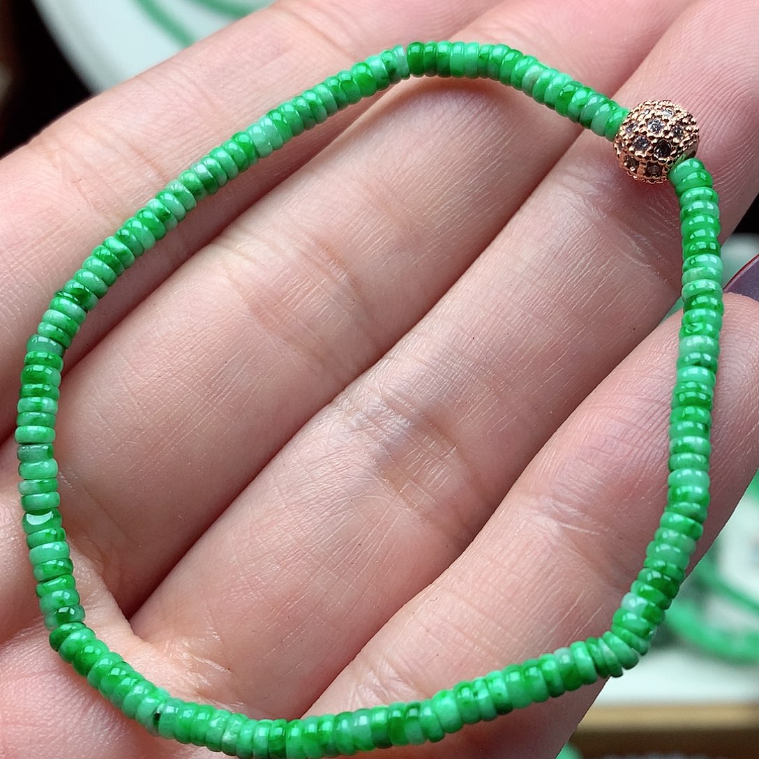 翡翠未镶嵌毛衣链翡翠