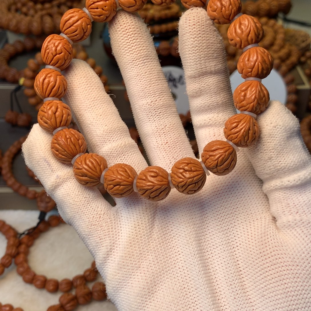 桃核手串秦岭龙纹