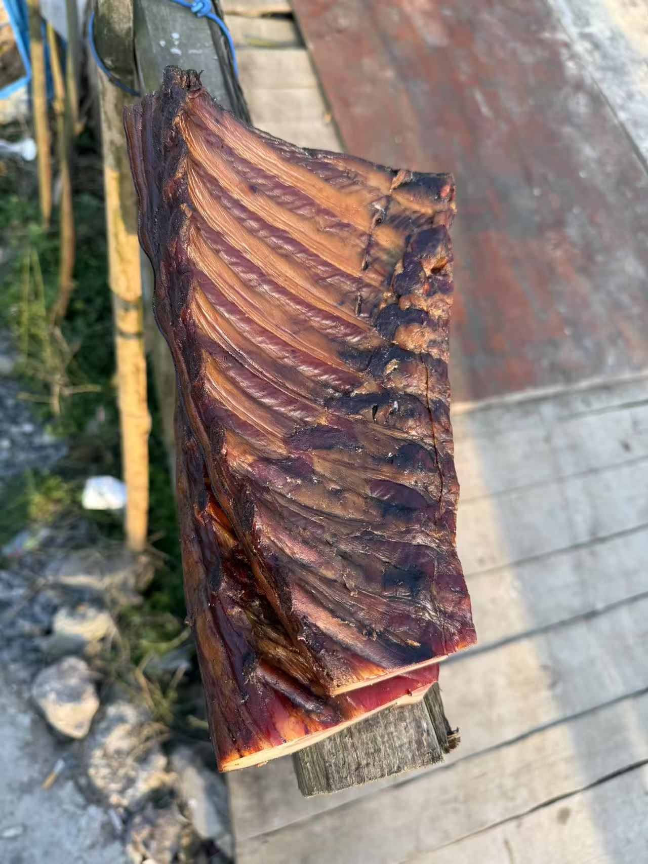 【3斤带皮土猪腊排骨】正宗柴火烟熏精品腊味，具体赠品以直播间为准