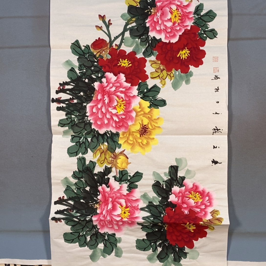 国画287牡丹花盛开的时候