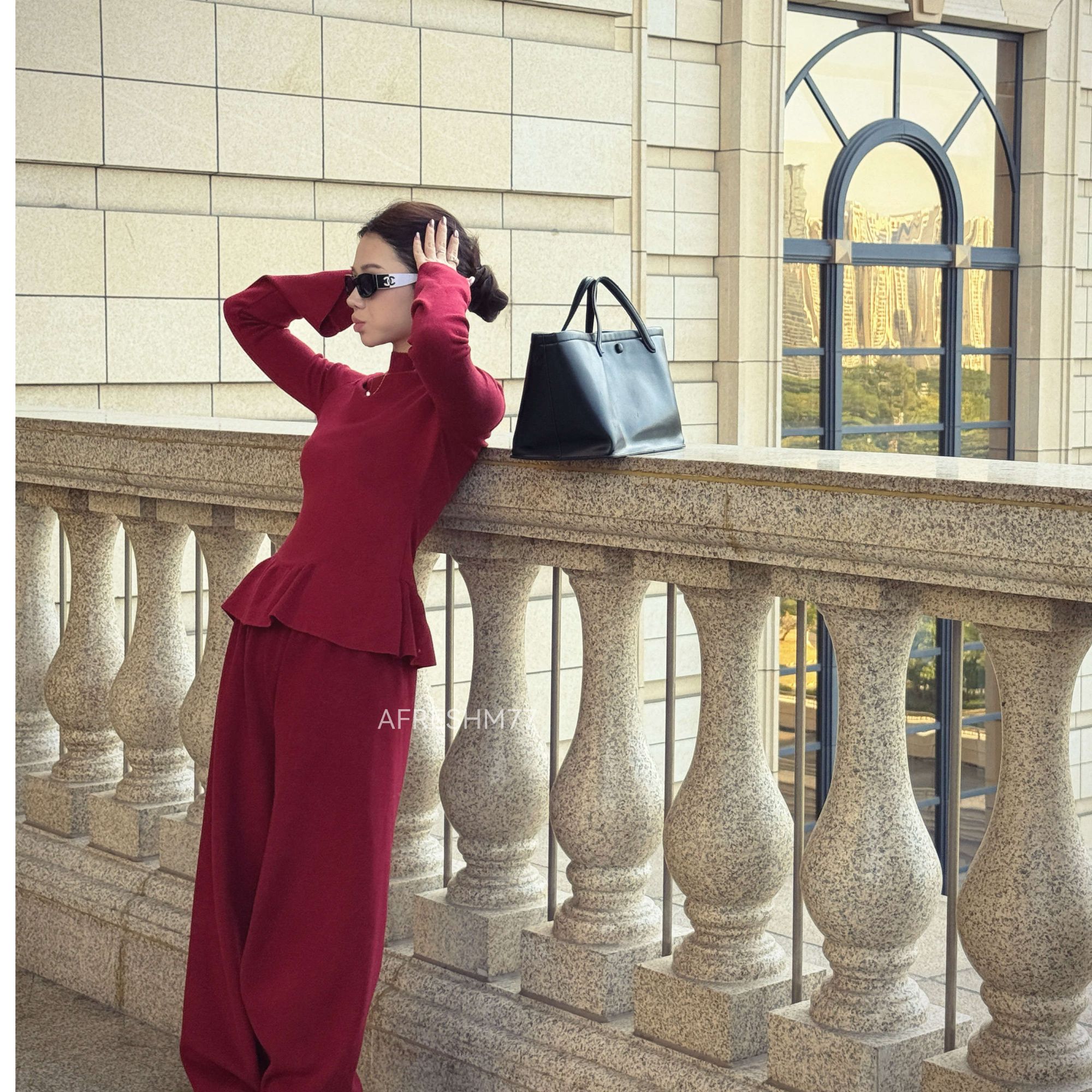 AFRESHM77【冬日昼光】荷叶边下摆设计感内搭女上衣Y0430