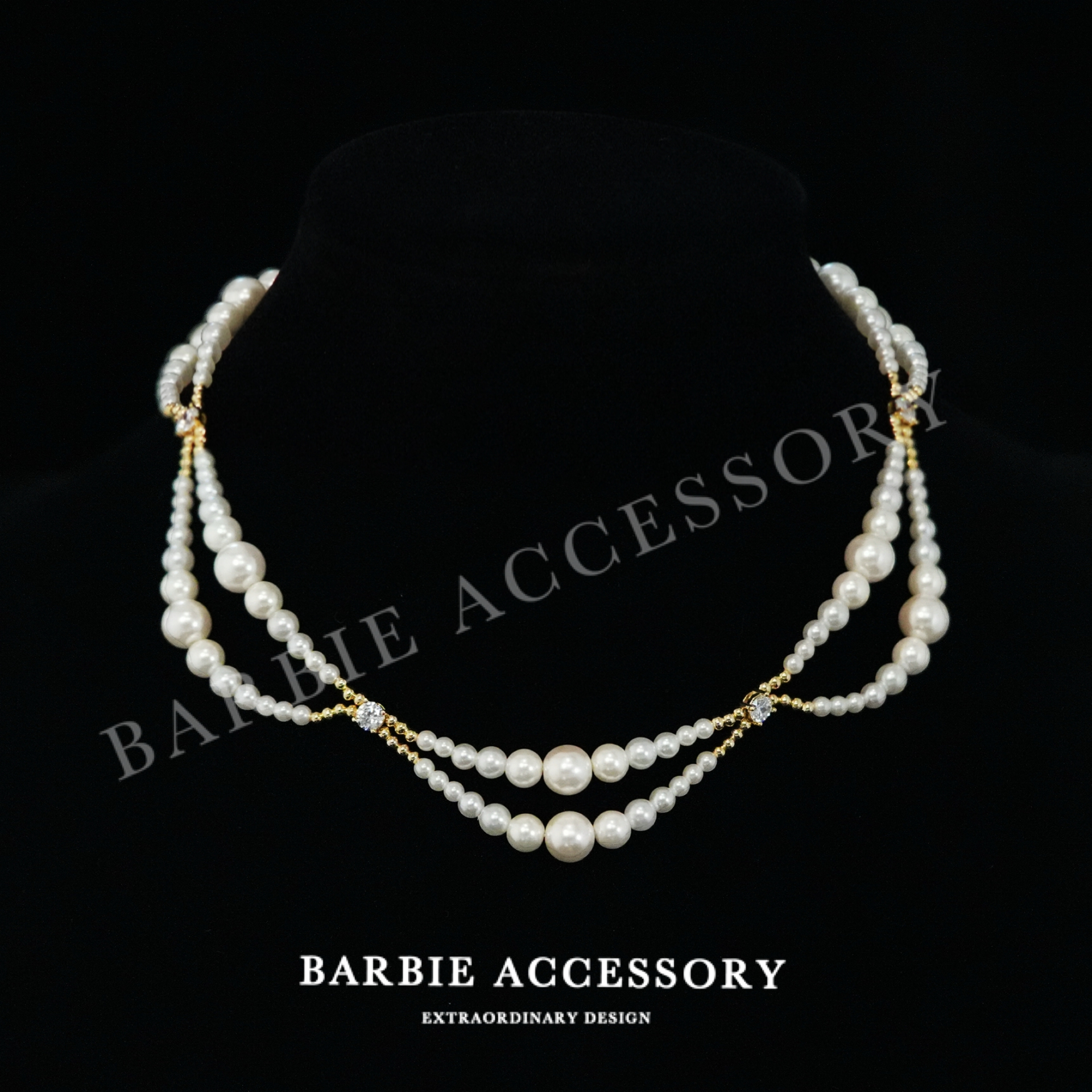 铜合金合成锆石项链 【珠柔黎谜】时尚轻奢设计款高级绝美百搭项链