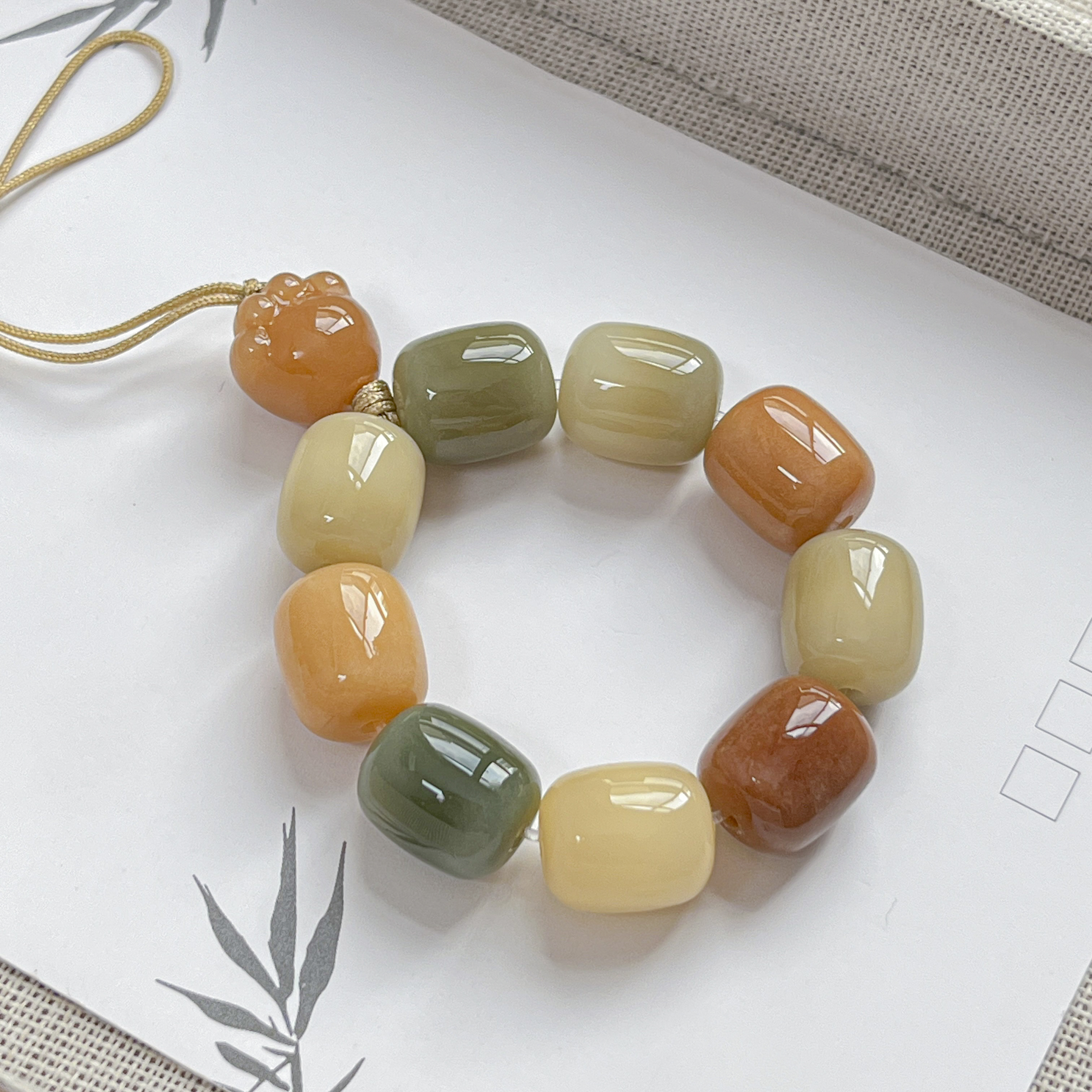 杂色年糕楚冰手机链13*11mm   G-B325045