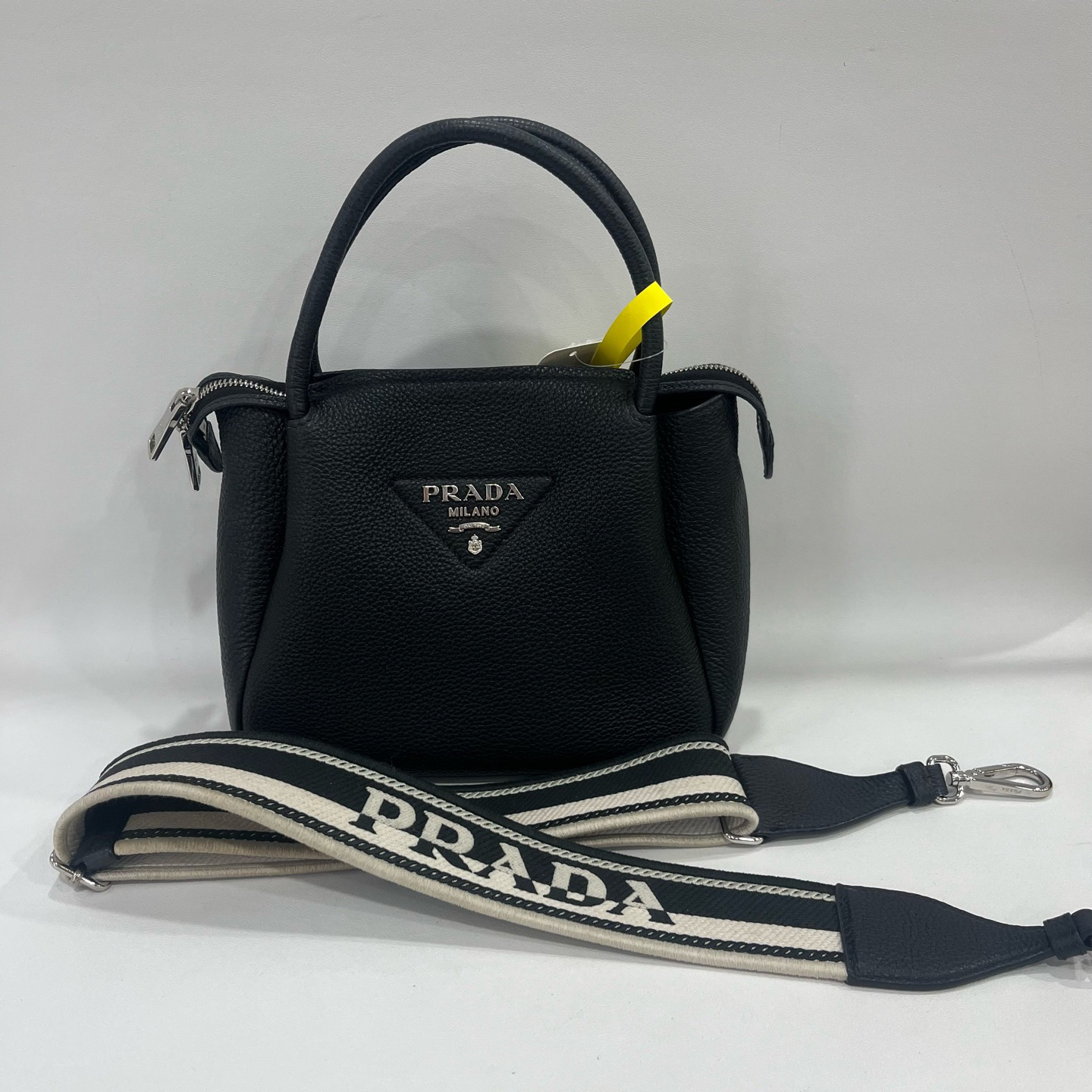 95新 Prada/普拉达 捐金沉珠/新款荔枝纹托特包