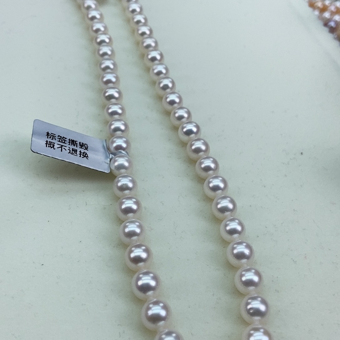 淡水珍珠7-8正圆极光冷白炫彩银S925镶嵌