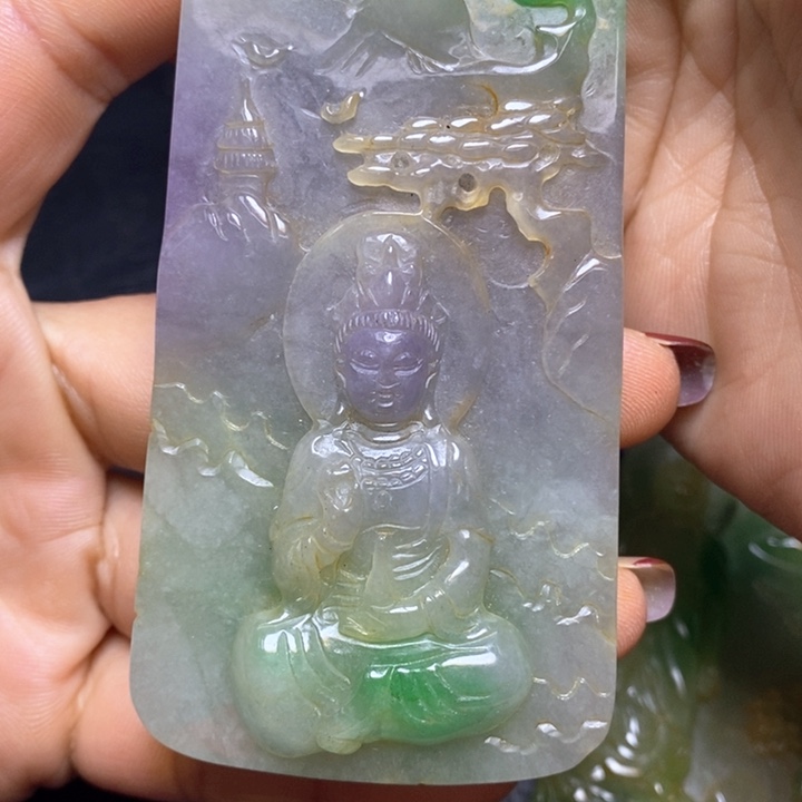 白玉菩提吊坠摆件