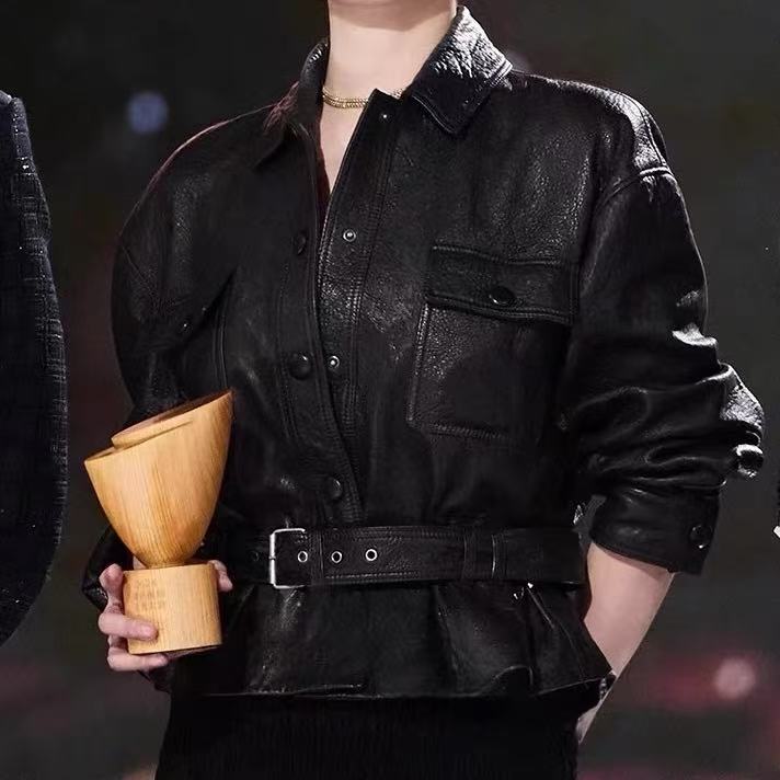 杨树宋佳同款皮衣外套女2025春季新款短款时尚高端夹克机车