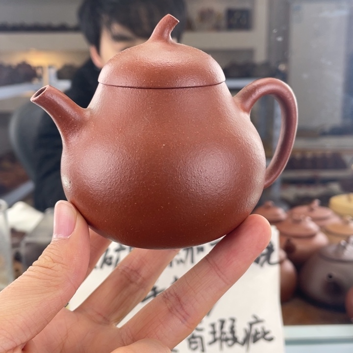 紫砂茶壶180cc红降坡茶壶