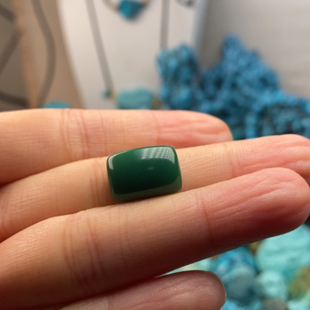 【闪购商品】未镶嵌绿松石珠宝半成品阿**！