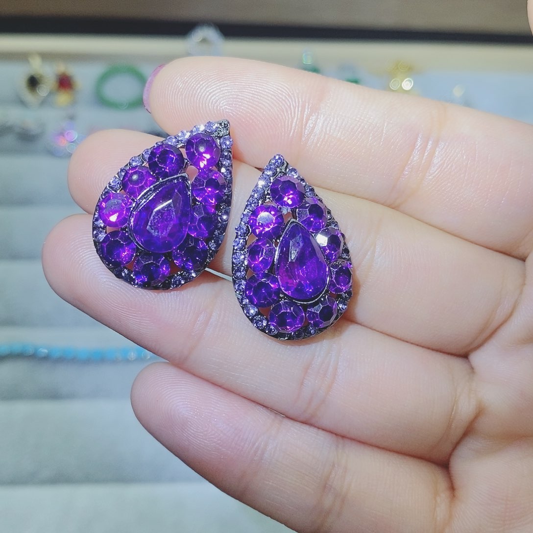 【闪购商品】托帕石耳饰银S925镶嵌