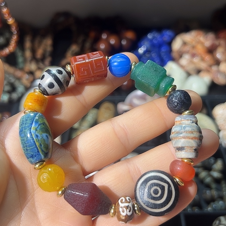 玛瑙/玉髓合金颈饰